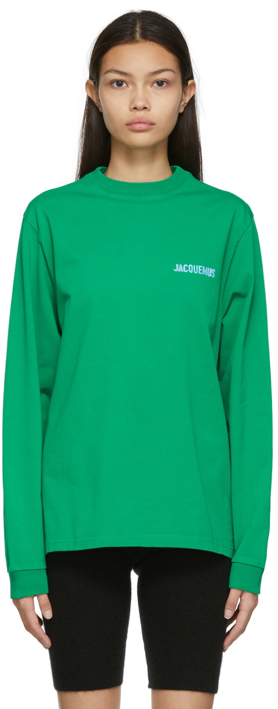 JACQUEMUS Green 'Le T-Shirt Gelo' Long Sleeve T-Shirt Jacquemus