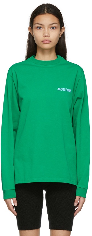 Photo: JACQUEMUS Green 'Le T-Shirt Gelo' Long Sleeve T-Shirt