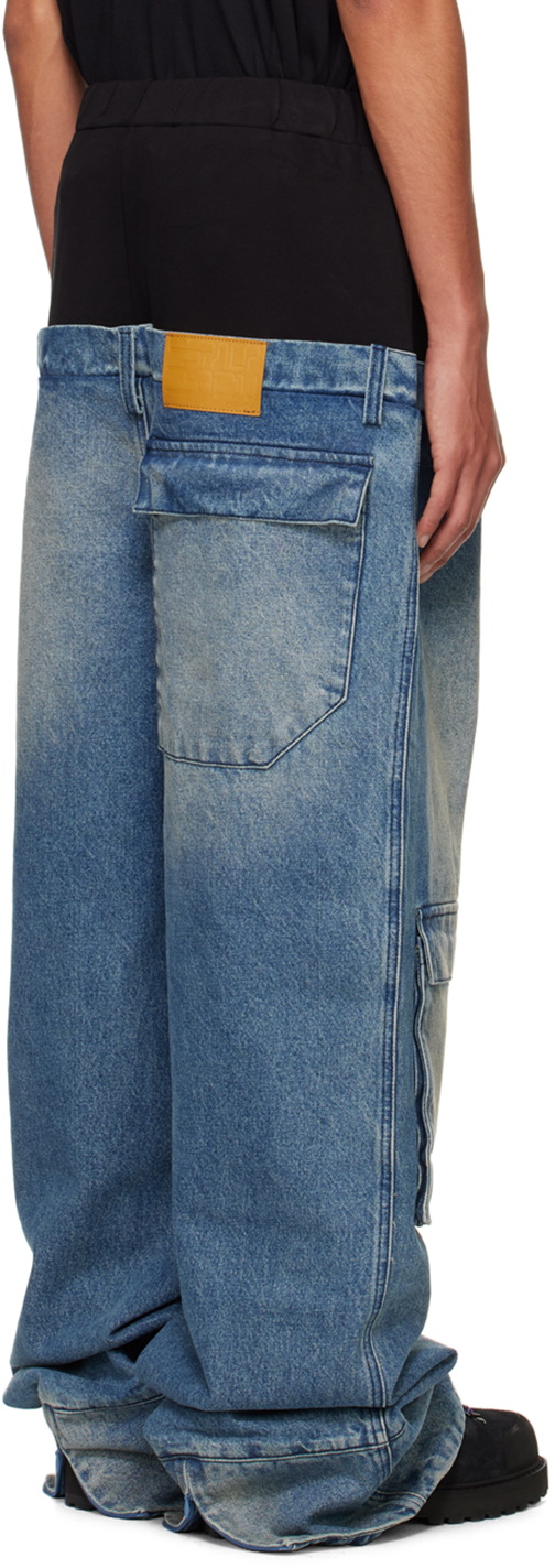 SPENCER BADU Blue Double Layered Jeans