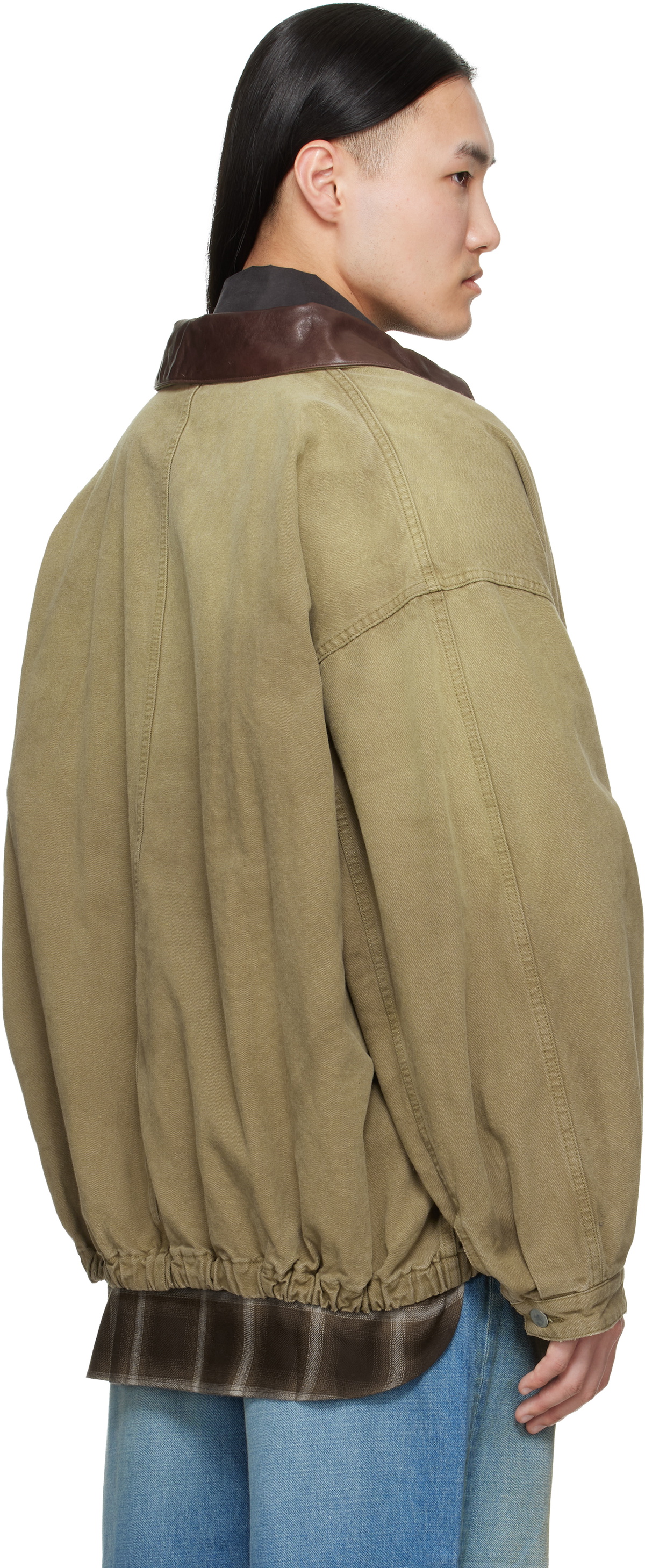 ssstein Khaki Sulfur Dyed Oxford Vintage Jacket