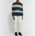 Mr P. - Striped Knitted Sweater - Green