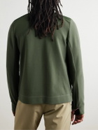 Moncler Grenoble - Logo-Appliquéd Shell-Trimmed Fleece Zip-Up Sweatshirt - Green