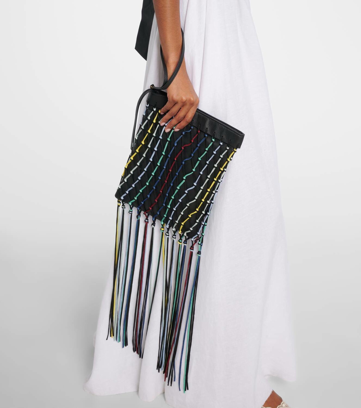 Gabriela Hearst Naila fringed leather pouch