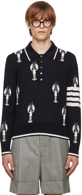 Photo: Thom Browne Navy Lobster Polo