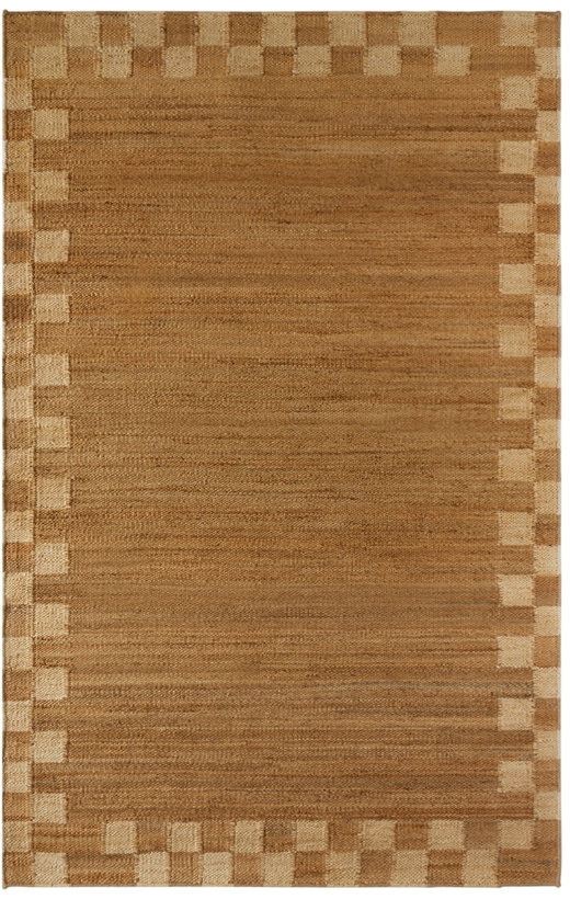 Photo: Nordic Knots Tan Jute Border Rug