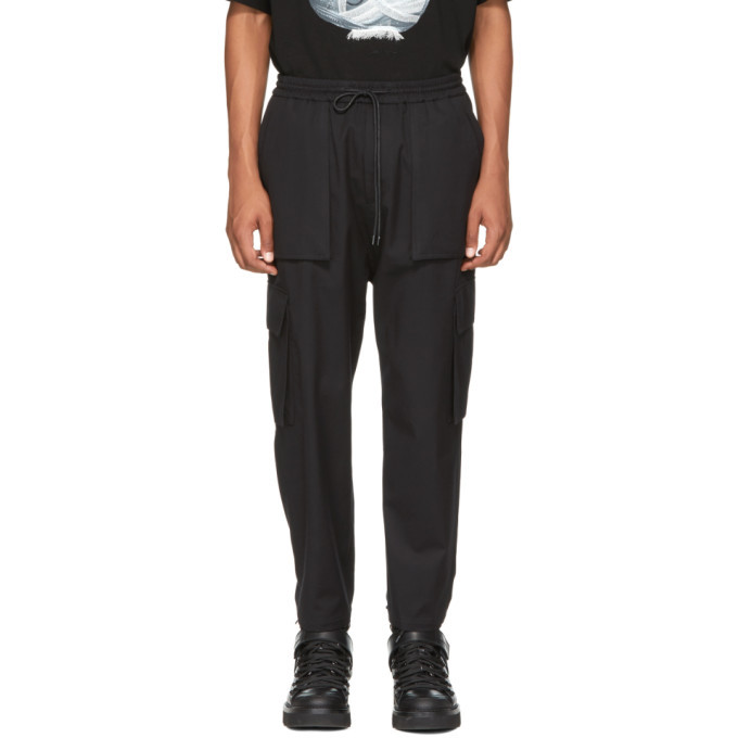 Photo: Juun.J Black Cargo Drawstring Trousers