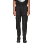 Juun.J Black Cargo Drawstring Trousers