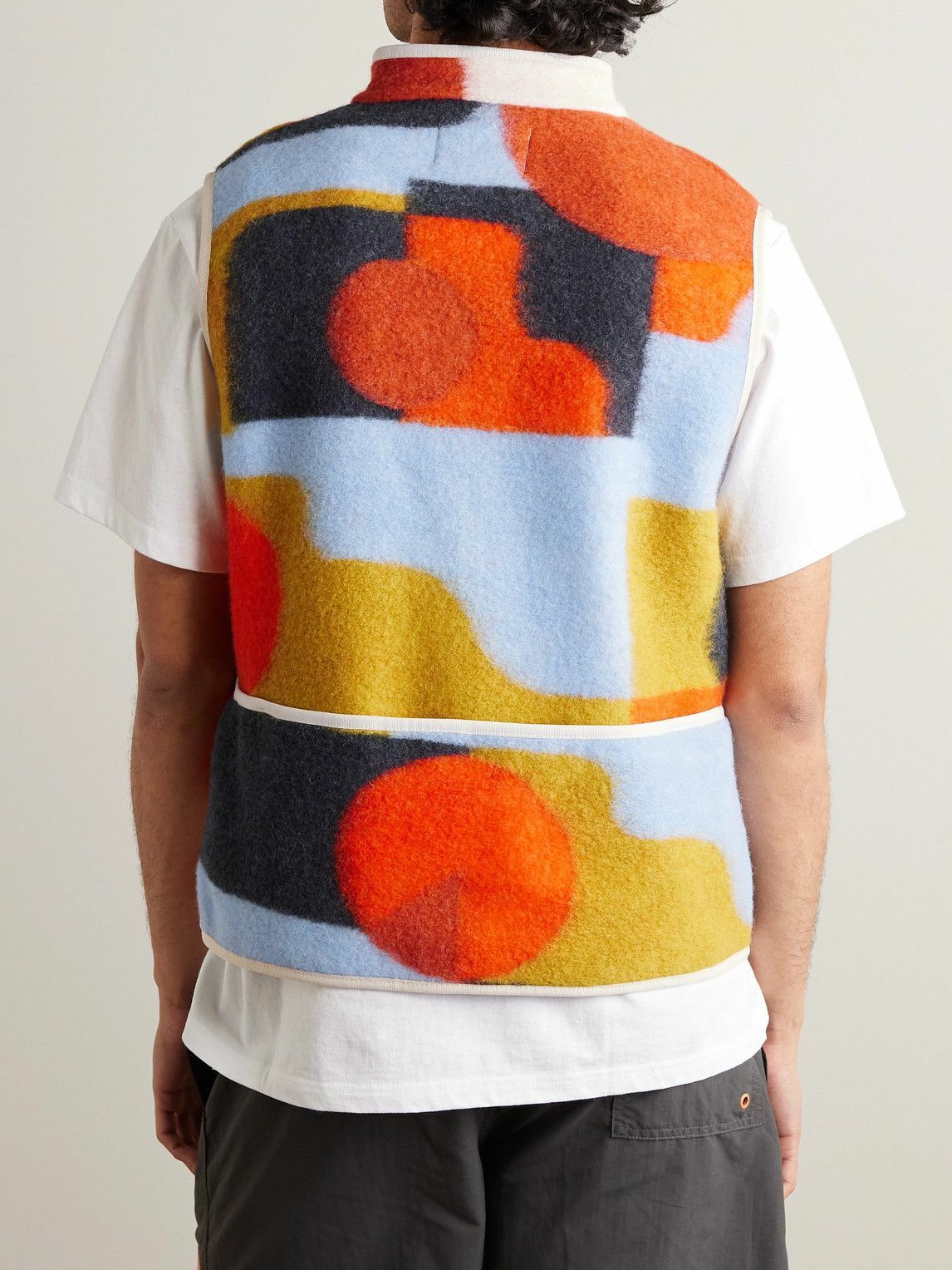 Folk - Speedo Printed Wool-Blend Fleece Gilet - Multi Folk