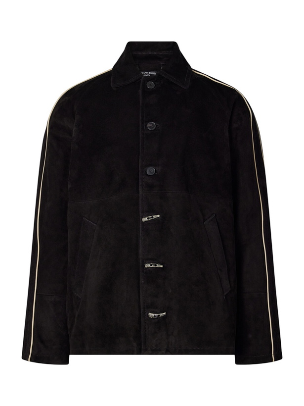 Photo: Enfants Riches Déprimés - Académie Embellished Suede Jacket - Black