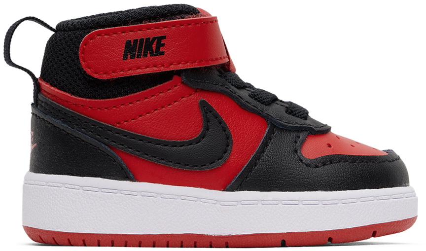 Nike Baby Red & Black Court Borough Mid 2 Sneakers Nike