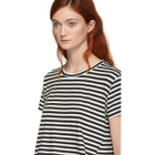 Amo Black and White Striped Twist T-Shirt