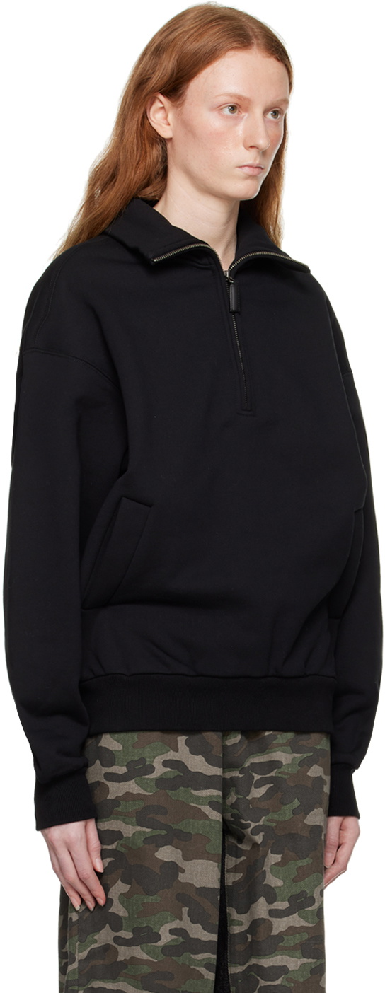 Fax Copy Express SSENSE Exclusive Black Zip Sweater Fax Copy Express 