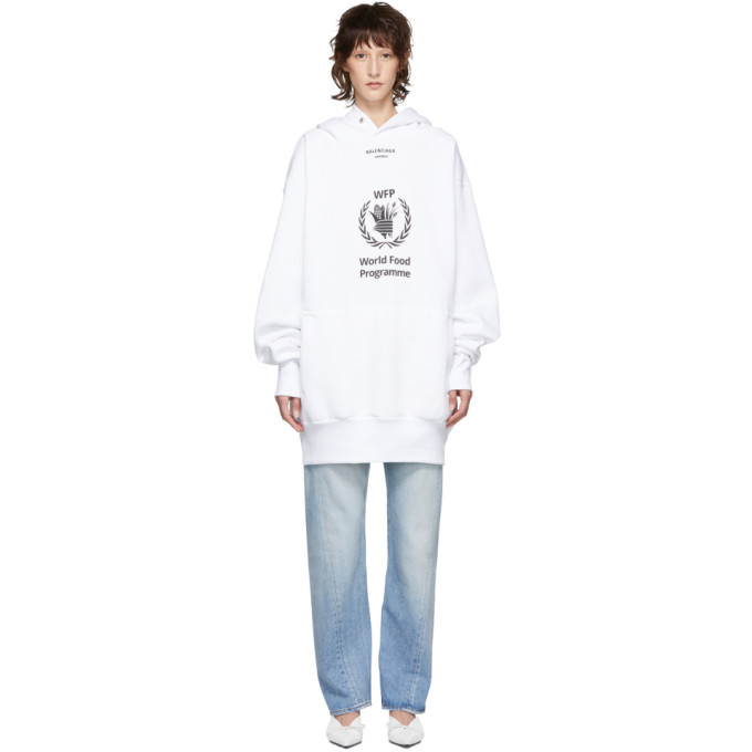 Balenciaga White World Food Programme Hoodie