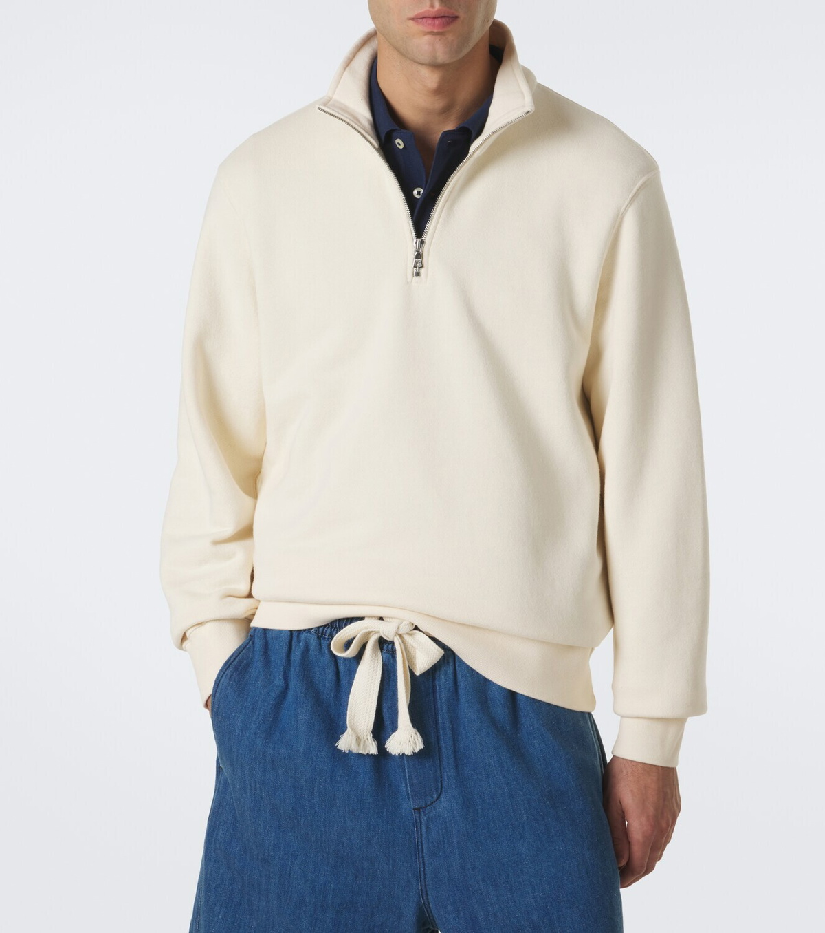 Orlebar Brown Wyatt cotton jersey half-zip sweatshirt