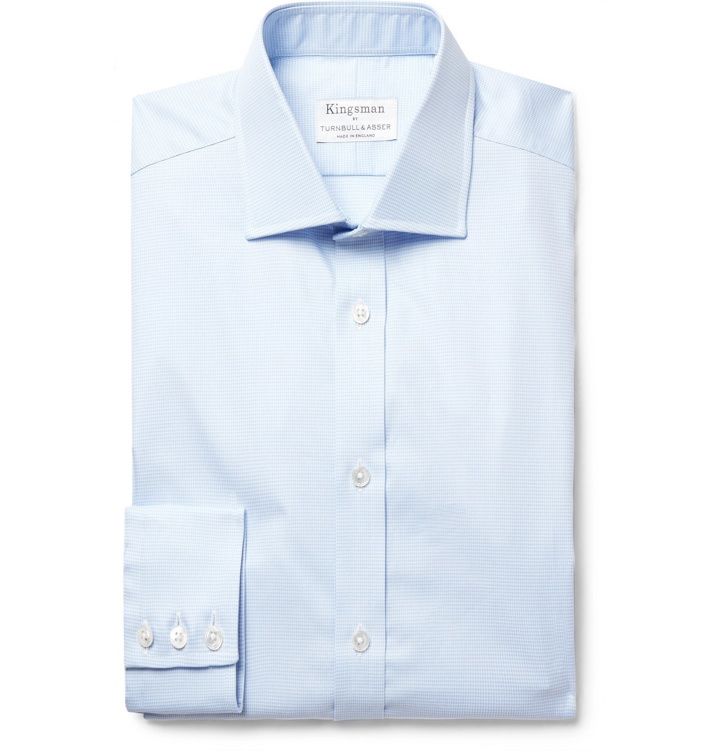 Photo: Kingsman - Turnbull & Asser White Linen Shirt - Blue