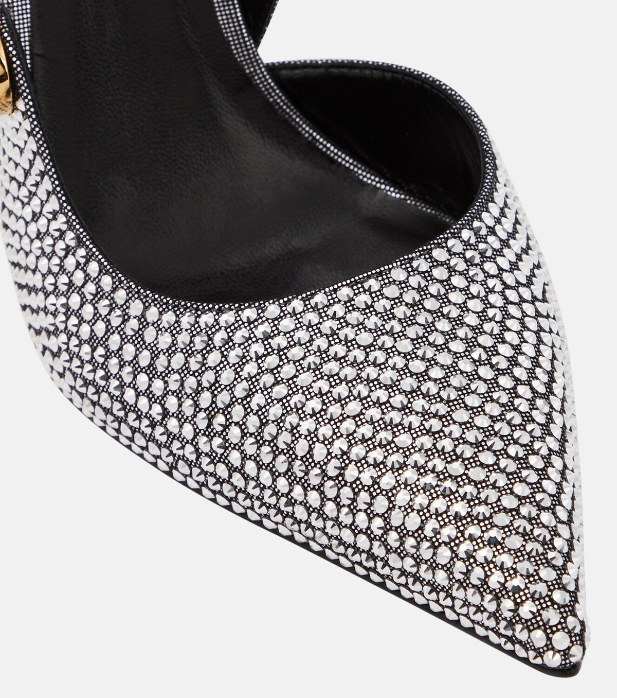Versace Safety Pin embellished leather pumps Versace Versace Safety Pin embellished leather pumps Versace