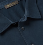 Loro Piana - Cotton-Piqué Polo Shirt - Navy