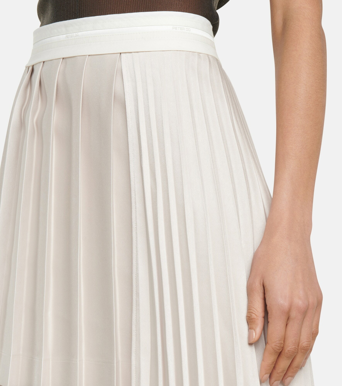 Peter Do - Pleated asymmetric midi skirt