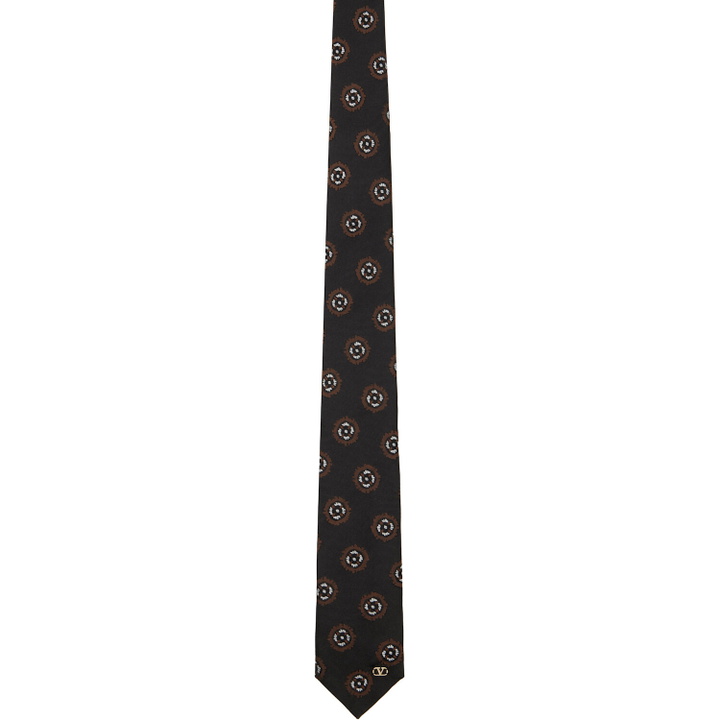 Photo: Valentino Garavani Black Valentie Silk Jacquard Tie
