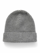 CELINE - Logo-Embroidered Ribbed Cashmere Beanie