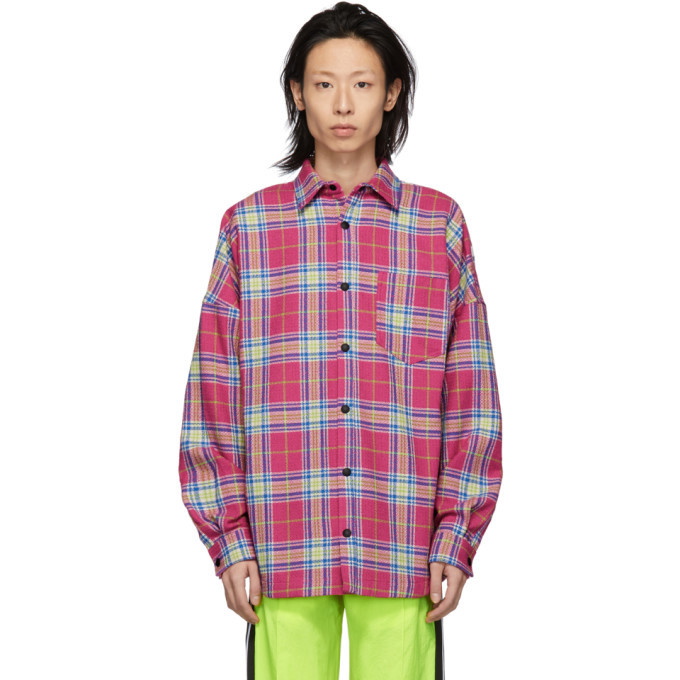 Photo: Palm Angels Pink Tartan Shirt