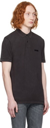 BOSS Black Flocked Polo