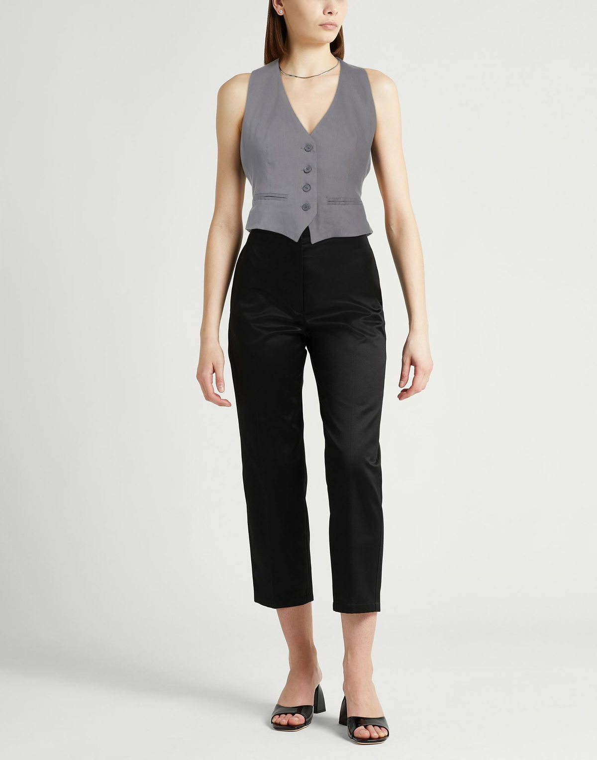 Jucca Womens Tailored Vest in Grey