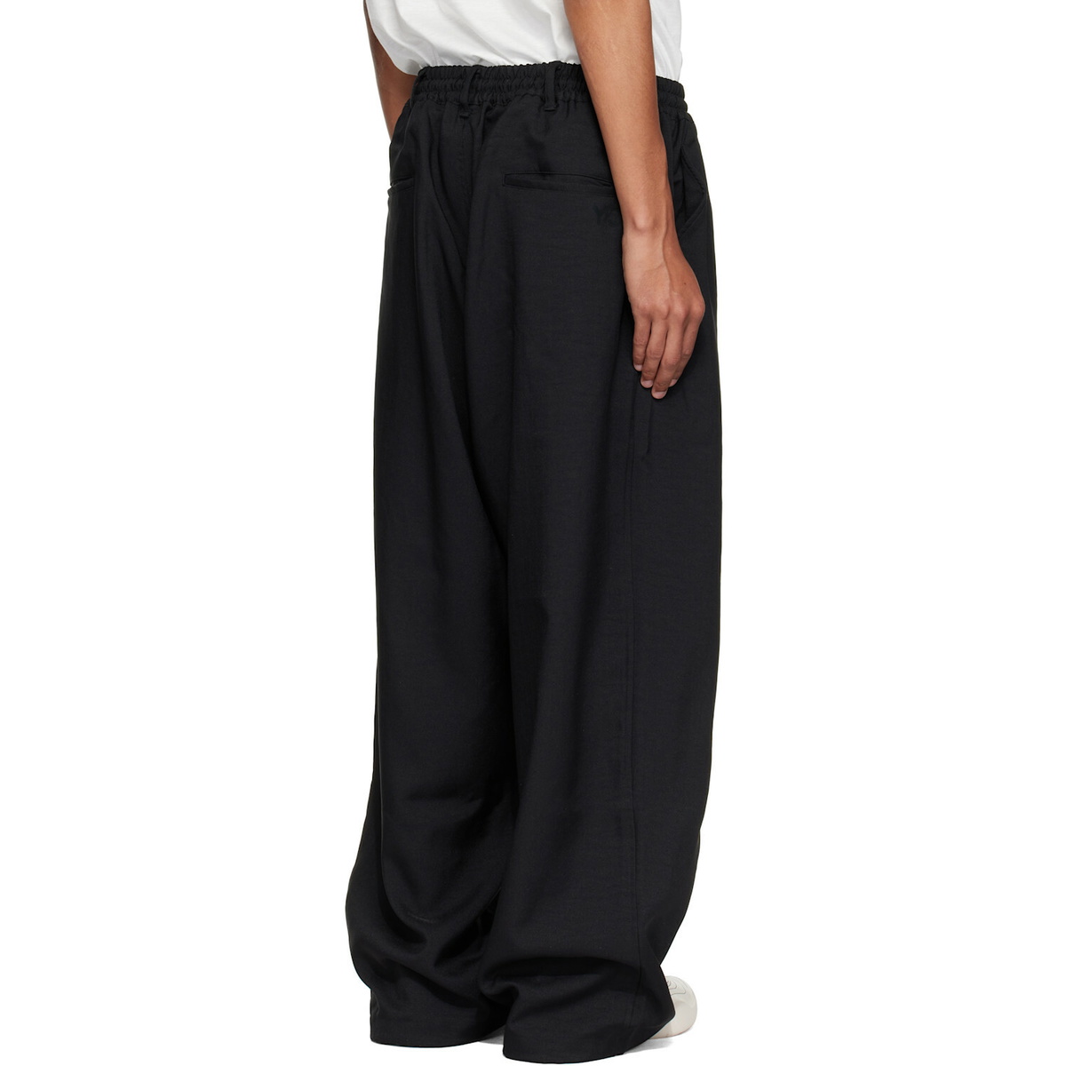 Y-3 Black Sport Uniform Box Pleated Trousers