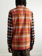 Rick Owens - Checked Cotton-Flannel Shirt - Orange