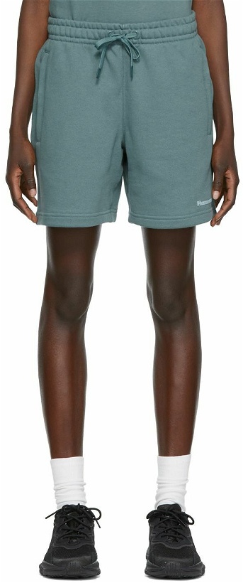 Photo: adidas x Humanrace by Pharrell Williams Green Humanrace Basics Shorts