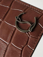 CHRISTIAN LOUBOUTIN - Croc-Effect Leather Cardholder