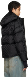 MISBHV Black Ski Monogram Nylon Square Puffer Jacket