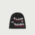 Navinder Nangla Mohair Beanie in Black/White/Red
