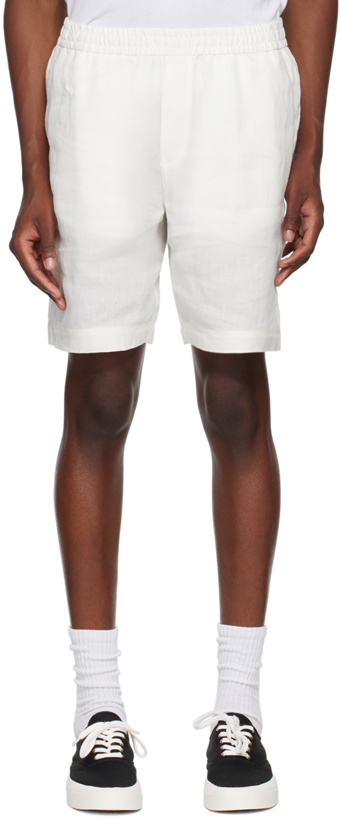 Photo: Sunspel White Linen Drawstring Shorts