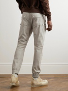 Rick Owens - Bauhaus Tapered Leather Drawstring Cargo Trousers - Neutrals