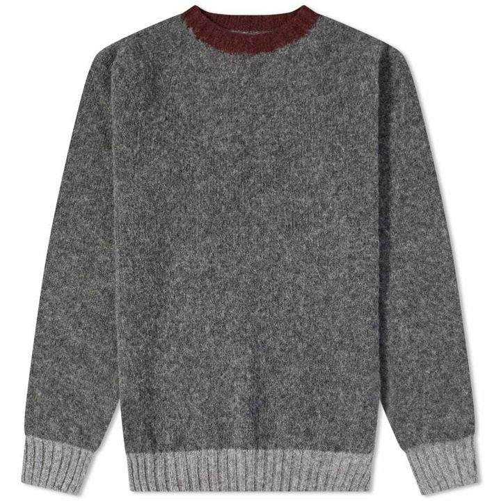 Photo: Howlin by Morrison Men's Howlin' Captain Harry Contrast Crew Knit in Oxford