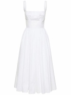 EMILIA WICKSTEAD - Terry Cotton Poplin Midi Corset Dress