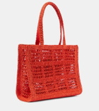 Tory Burch Ella Small crochet raffia tote bag