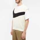 Nike Men's Swoosh Sweater Vest in Coconut Milk/Black