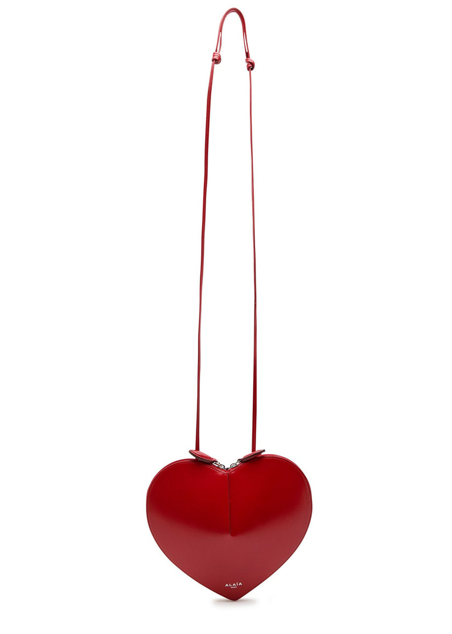 Alaïa Le Couer Glossed Leather Cross-body bag - Red - One Size
