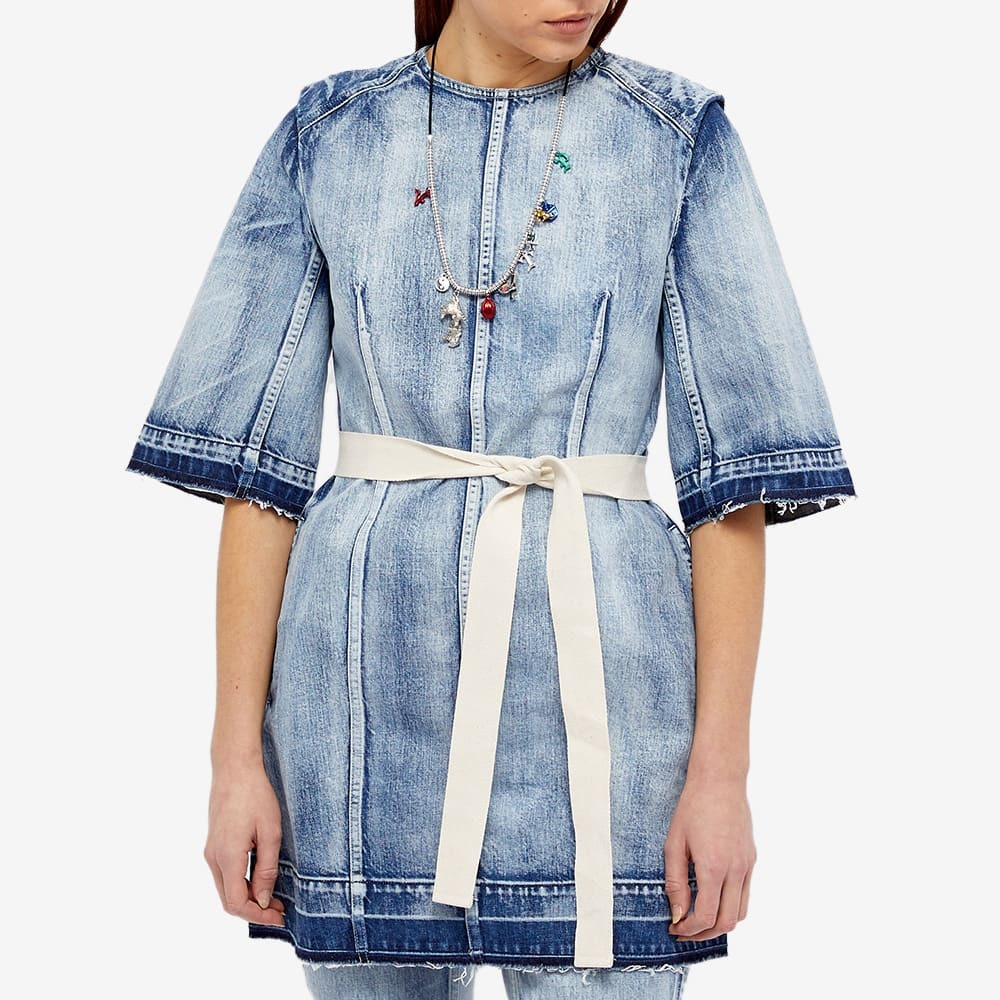 Toga Pulla Women's Open Back Denim Dress in Light Blue