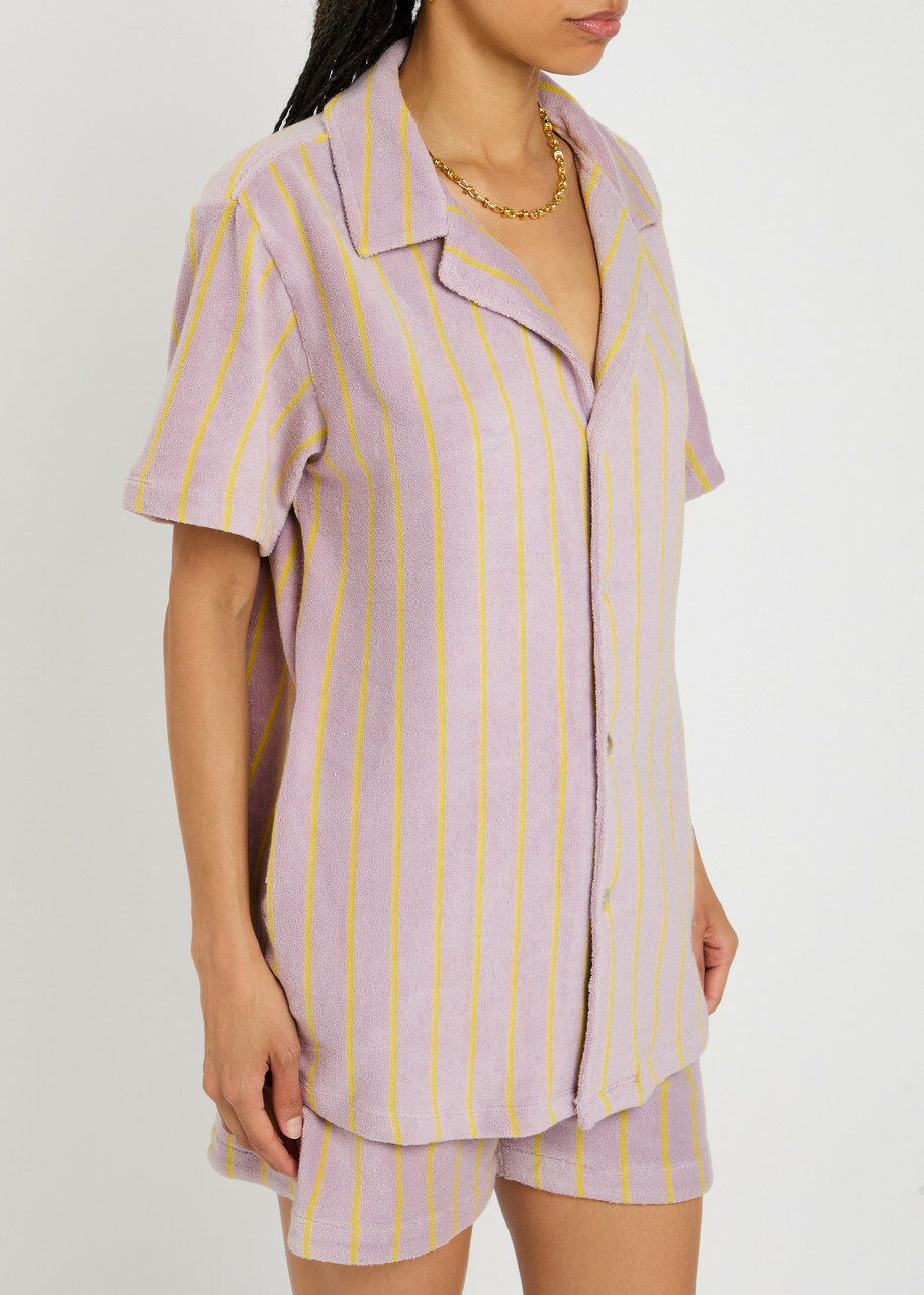Bongusta Naram Striped Terry Shirt Lilac
