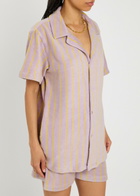Bongusta Naram Striped Terry Shirt Lilac