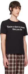 Praying Black Short Sleeve Print 'Slave' T-shirt
