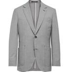 Richard James - Spirit Slim-Fit Textured Puppytooth Wool and Cotton-Blend Suit Jacket - Gray