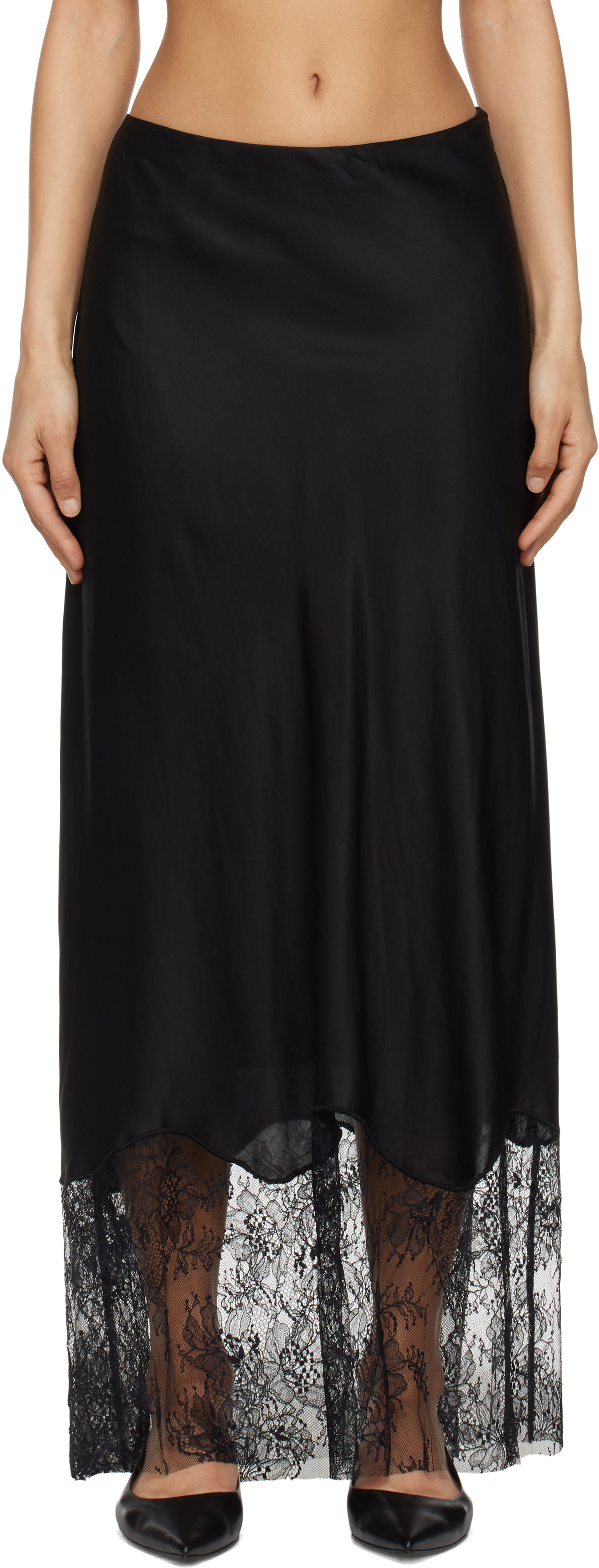 Holzweiler Black Leila Lace Maxi Skirt