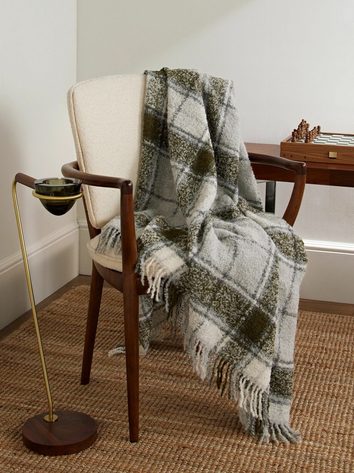 The Conran Shop - Fringed Checked Alpaca-Blend Bouclé Throw