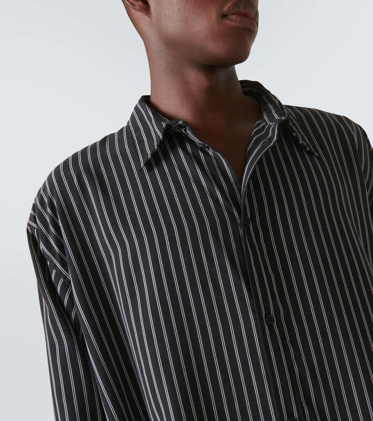 Balenciaga New £931 Blue Stripe Poplin Unisex Shirt XS/S/M/L