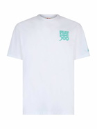 MC2 Saint Barth Man Cotton T-shirt With Spiaggina Front And Back Placed Print | Fiat 500 Special Edition