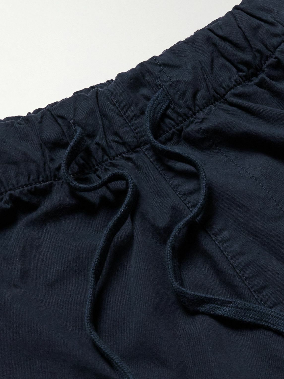 Hartford - Joggy Straight-Leg Cotton-Twill Trousers - Blue